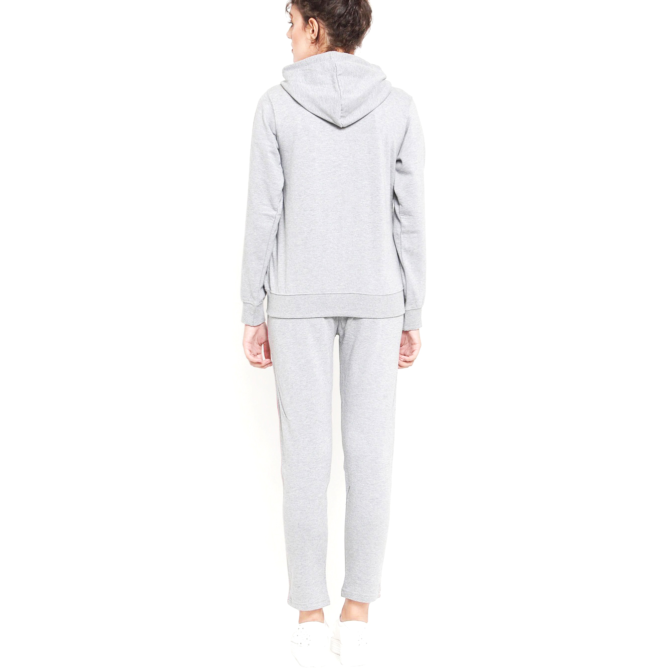 Grey & Pink Solid Tracksuits