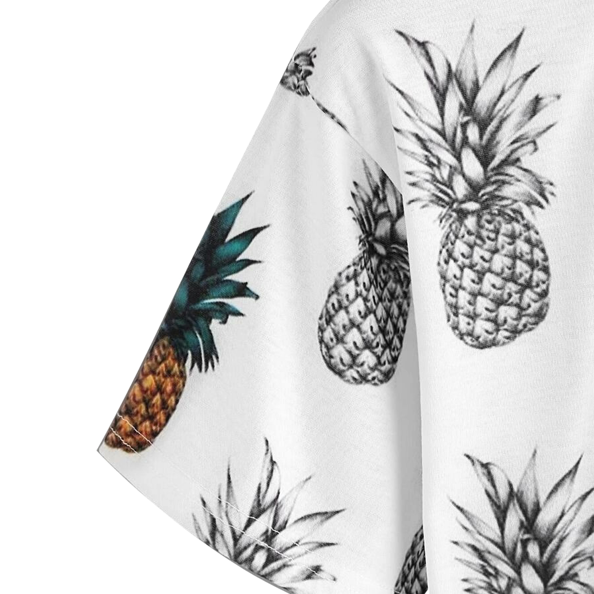 Pineaple Print Crop Tee