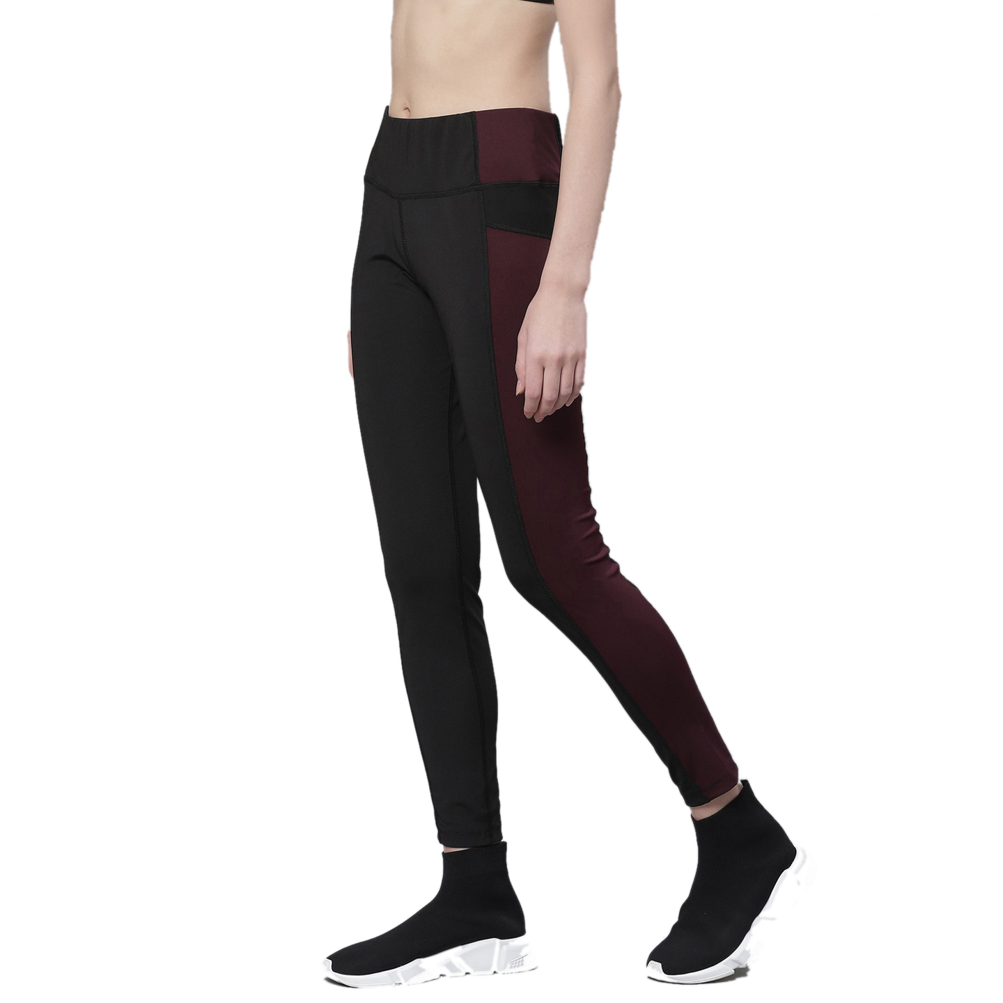 Black Solid Gym Tights
